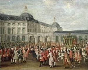 The arrival of Prince Maximilian at Bonn in 1780 - painted by Johann Franz Rousseau