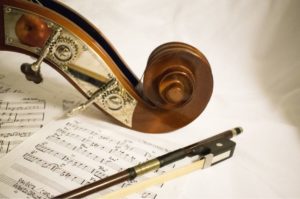 A violin and score